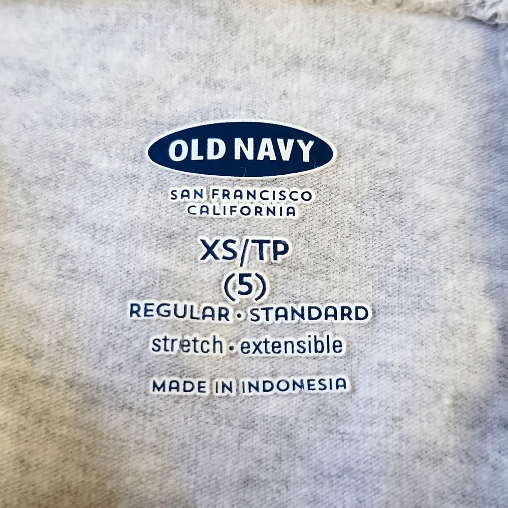 Old Navy Girls Stars & Stripes Pull‑On Leggings White/Gray XS 5 Elastic Waist